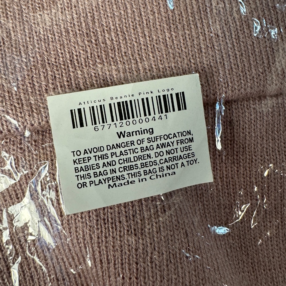 Pink Beanie with 'Stay Wild' Patch - Picture 7 of 8